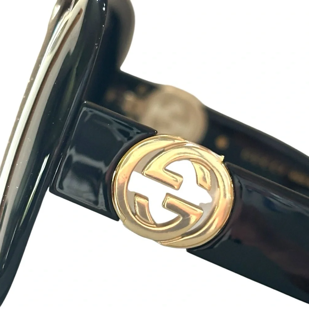 Gucci GG1029SA Black Oversized Square Sunglasses 57mm Gradient Lense #YoloLuxe - Picture 6 of 14